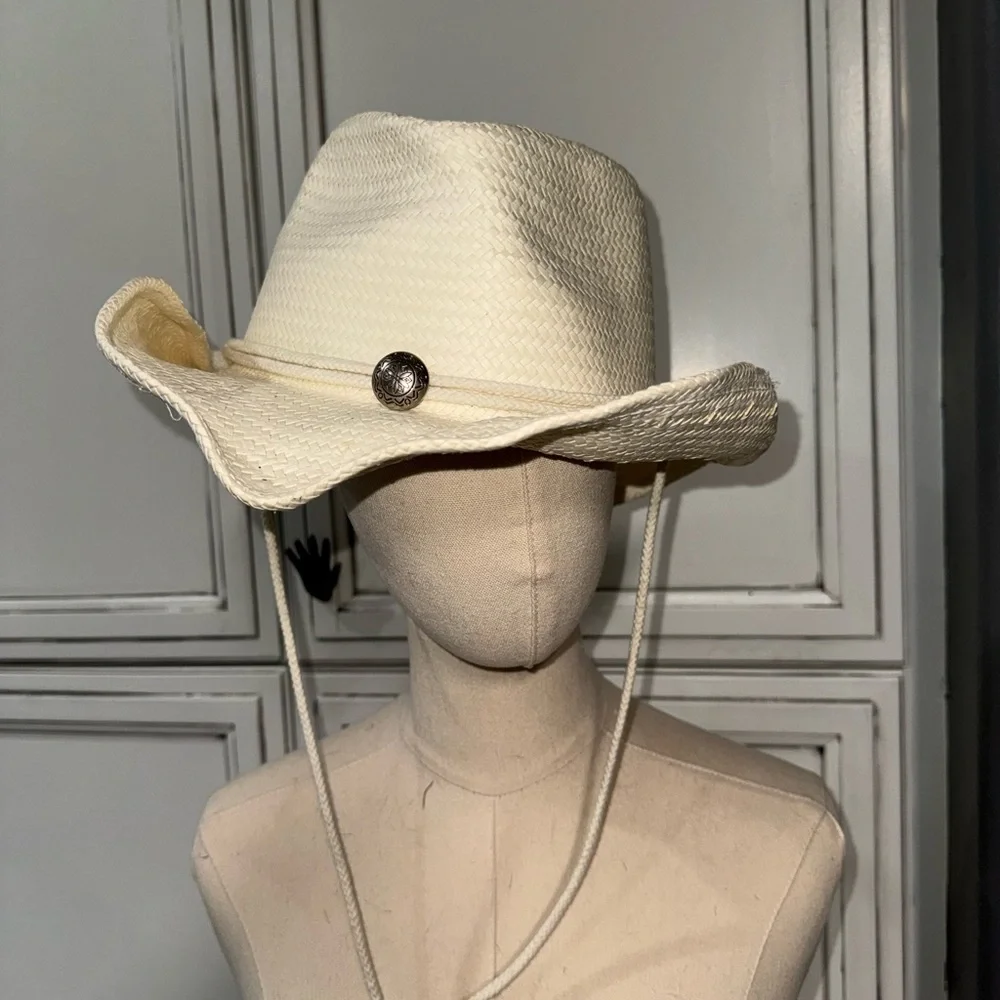 Toby Keith straw cowboy hat NWOT light color honky tonk - Picture 3 of 8